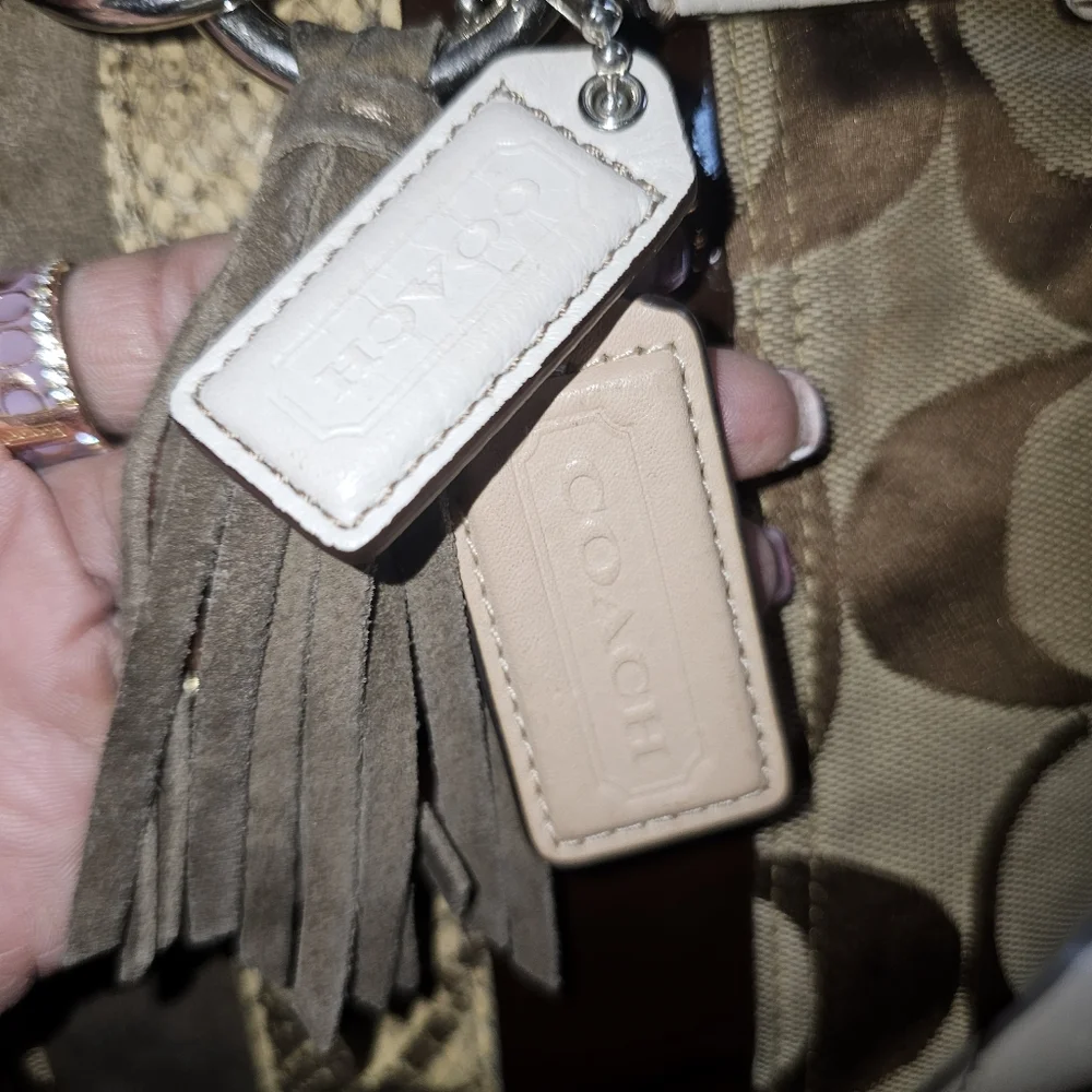 Coach Hampton Signature Python Tote - Picture 8 of 9